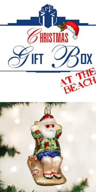 Christmas Gift Box at the Beach